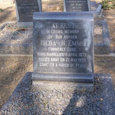 EMMS Hilda H. formerly DODD nee MARILLIER 1879-1953