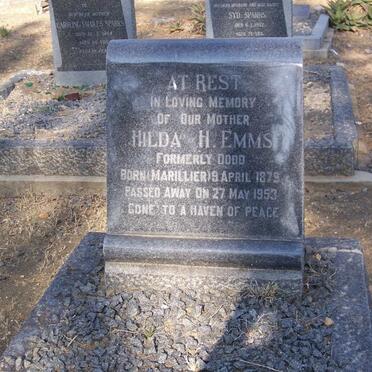 EMMS Hilda H. formerly DODD nee MARILLIER 1879-1953