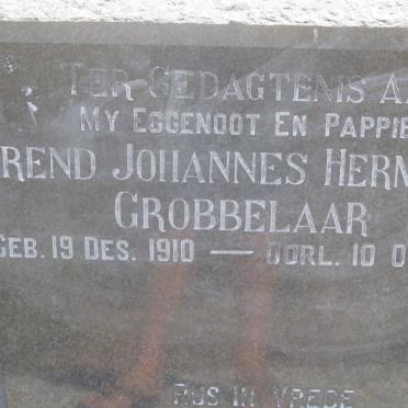 GROBBELAAR Barend Johannes Hermanus 1910-1956