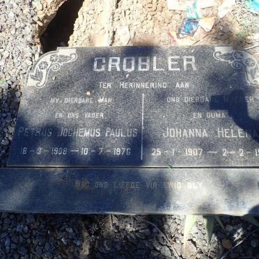 GROBLER Petrus Jochemus Paulus 1908-1976 &amp; Johanna Helena 1907-1983