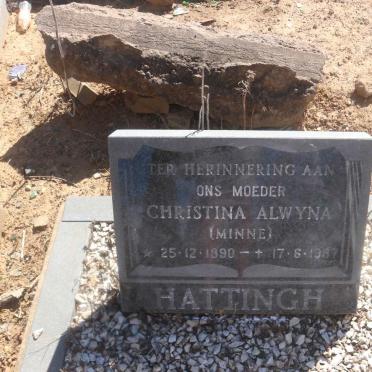 HATTINGH Christina Alwyna 1890-1987