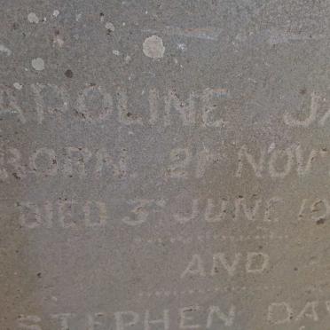 JOHANNES Stephen David 1920-1920 :: ? Caroline Jane 1910-1910