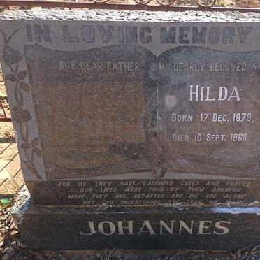 JOHANNES Hilda 1879-1960