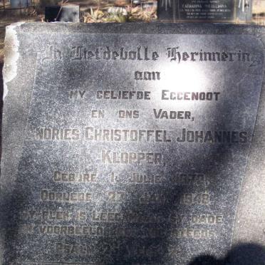 KLOPPER Andries Christoffel Johannes 1873-1948