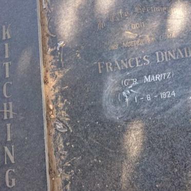 KITCHING James Jacobus 1914-1987 &amp; Frances Dinah MARITZ 1924-