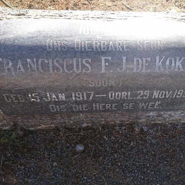 KOKER Franciscus F.J., de 1917-1953