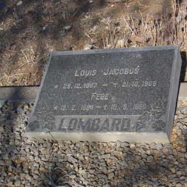 LOMBARD Louis Jacobus 1887-1969 &amp; Febe 1884-1980