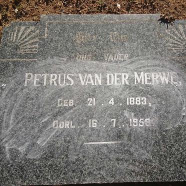 MERWE Petrus, van der 1883-1959