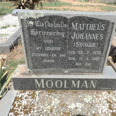 MOOLMAN Mattheus Johannes 1939-1980
