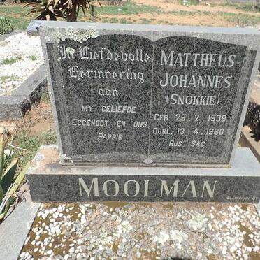 MOOLMAN Mattheus Johannes 1939-1980