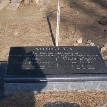MIDGLEY Jack John Sampson 1900-1986 &amp; Olive Phyllis AINSLIE 1907-1992