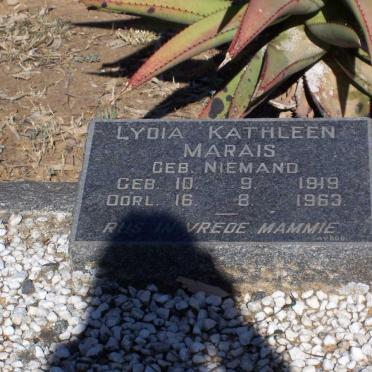 MARAIS Lydia Kathleen nee NIEMAND 1919-1963