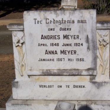 MEYER Andries 1848-1924 &amp; Anna 1867-1956