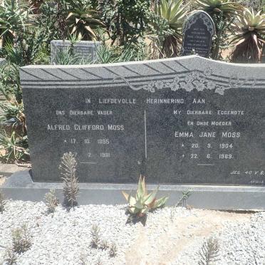 MOSS Alfred Clifford 1895-1981 &amp; Emma Jane 1904-1969