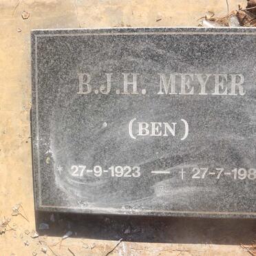 MEYER B.J.H. 1923-1989 &amp; Marcia 1927-2009