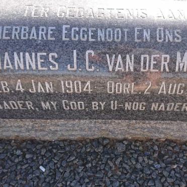 MERWE Johannes J.C., van der 1904-1956