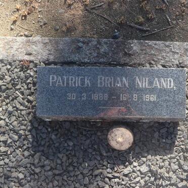 NILAND Patrick Brian 1888-1961