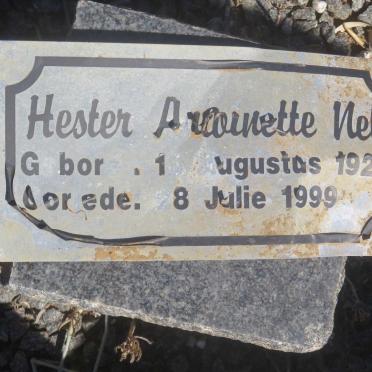 NEL Hester Antoinette 1927-1999