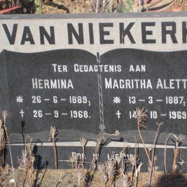 NIEKERK Hermina, van 1889-1968 :: NIEKERK Magritha Aletta, van 1887-1969