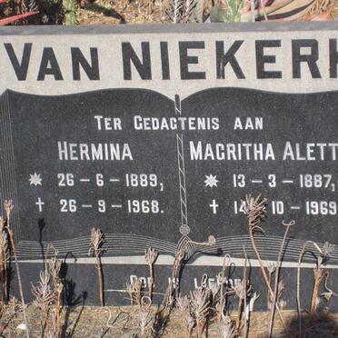 NIEKERK Hermina, van 1889-1968 :: NIEKERK Magritha Aletta, van 1887-1969