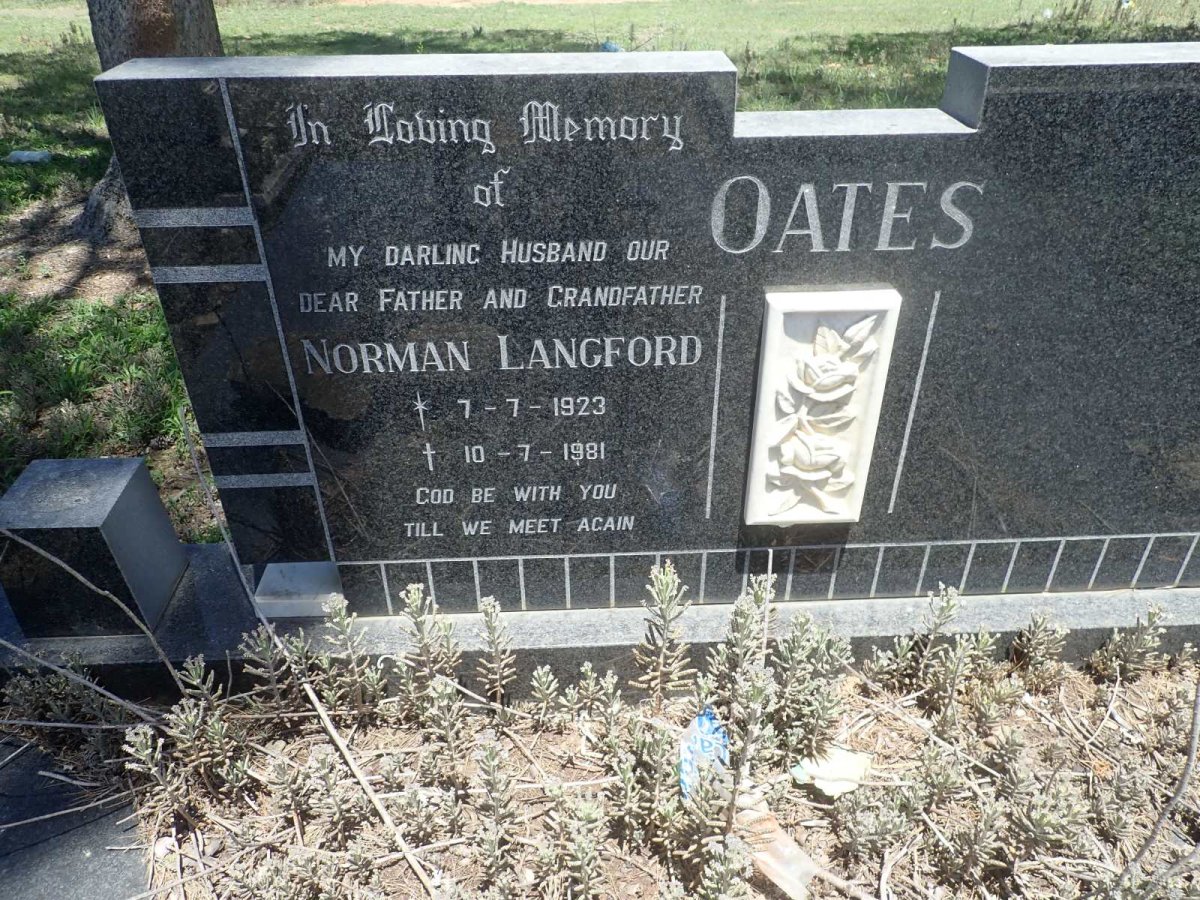 OATES Norman Langford 1923-1981