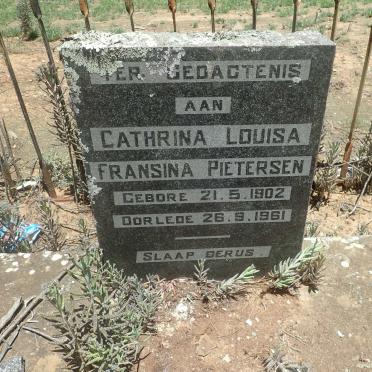 PIETERSEN Cathrina Louisa Fransina 1902-1961