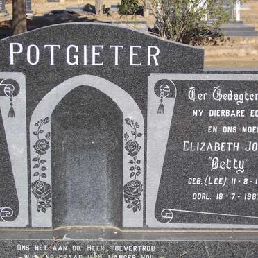 POTGIETER Elizabeth Johanna nee LEE 1937-1987
