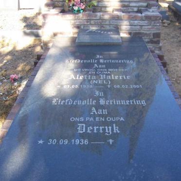 PAGE Derryk 1936- &amp; Aletta Valerie NEL 1939-2001