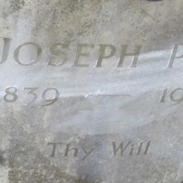 PITT Joseph 1939-1922 &amp; Charlotte Elizabeth BLACKBEARD 1843-1900