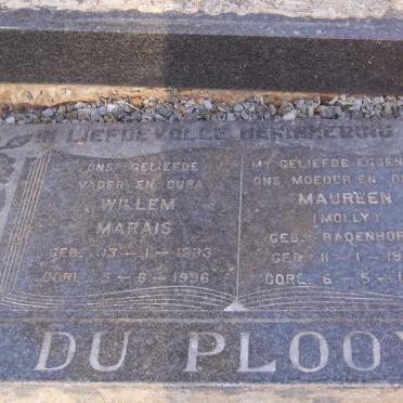 PLOOY Willem Marais, du 1933-1996 &amp; Maureen BADENHORST 1934-1992