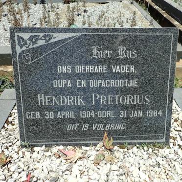 PRETORIUS Hendrik 1904-1984