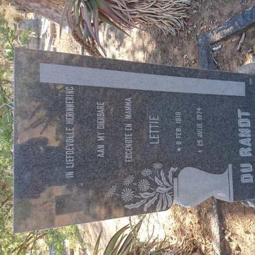 RANDT Lettie, du 1919-1974