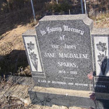SPARKS Jane Magdalene 1875 - 1955