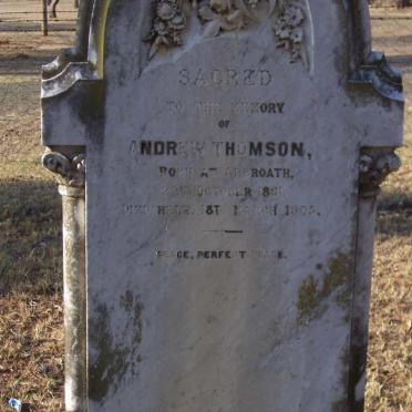 THOMSON Andrew 1861-1905