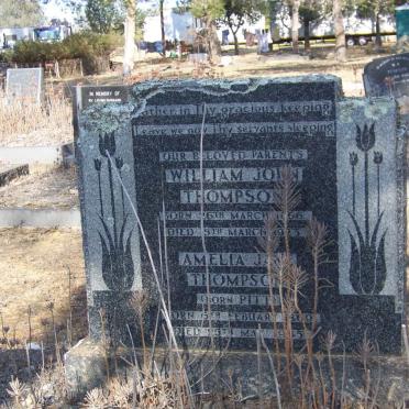 THOMPSON William John 1866-1923 &amp; Amelia Jane PITT 1869-1945