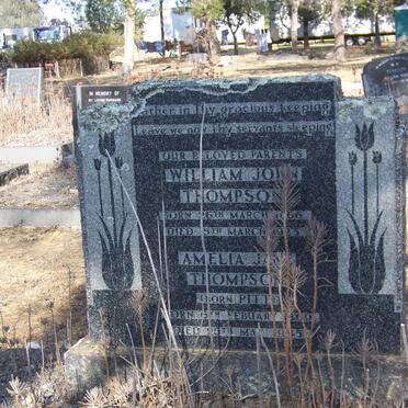THOMPSON William John 1866-1923 &amp; Amelia Jane PITT 1869-1945
