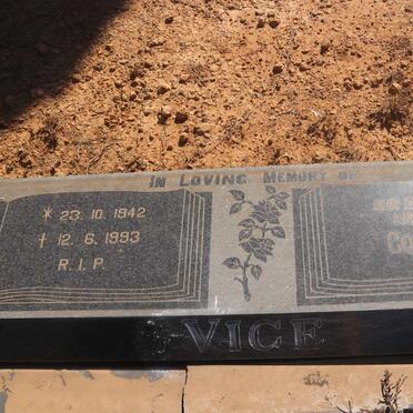 VICE Colin D. 1923- &amp; Hester M. KOEKEMOER 1942-1993