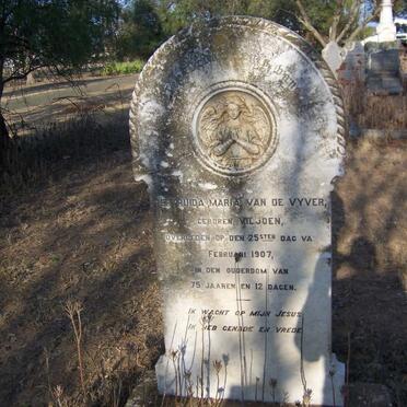 VYVER Gertruida Maria, van de nee VILJOEN -1907