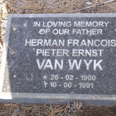 WYK Herman Francois Pieter Ernst, van 1900-1991