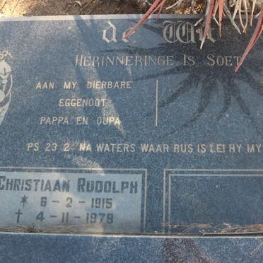 WIT Christiaan Rudolph, de 1915-1978