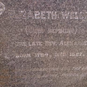 WELSH Elizabeth nee HEPBURN 1794-1827