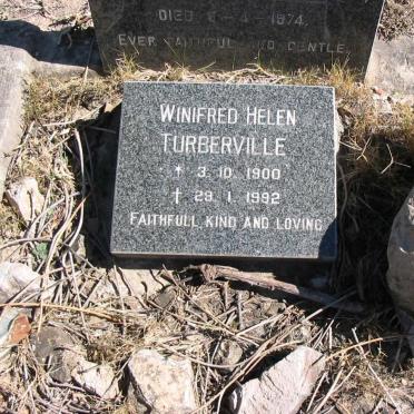 TURBERVILLE Winifred Helen 1900-1992