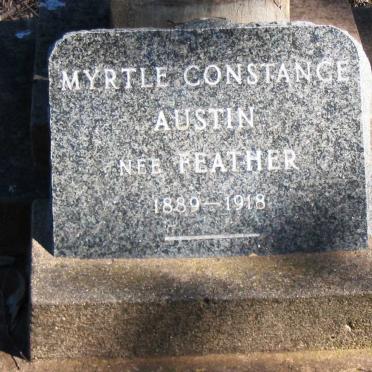 AUSTIN Myrtle Constance nee FEATHER 1889-1918