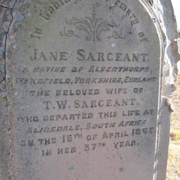 SARGEANT Jane -1888