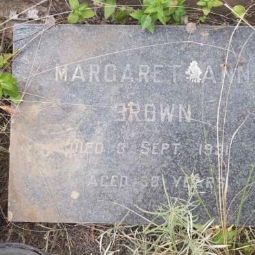 BROWN Margaret Ann -1931