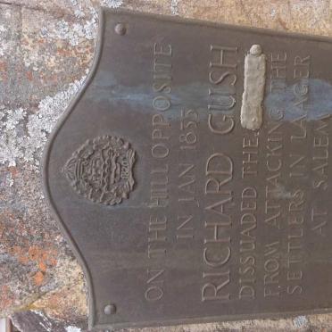 GUSH Richard: Commemorative Plaque: Richard Gush