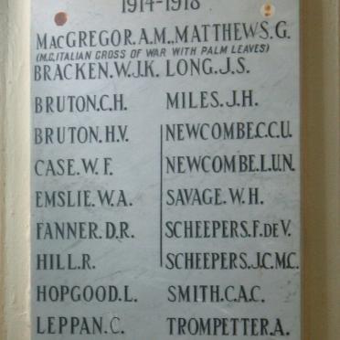 3. WW1 Memorial plaque