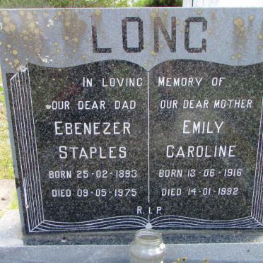 LONG Ebenezer Staples 1893-1975 &amp; Emily Caroline 1916-1992