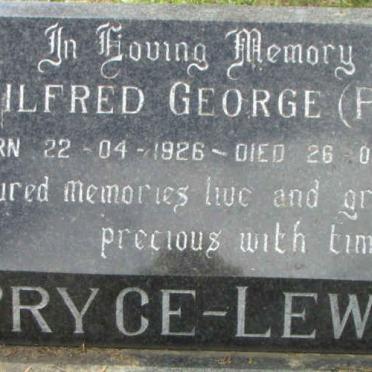 LEWIS Wilfred George, PRYCE 1926-1992