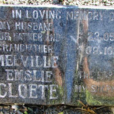 CLOETE Melville Emslie 1920-1993